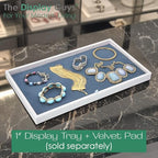 20-Pack Foam Cushion Flocked Jewelry Pads - Flat Full Size - Rings, Necklaces, Bracelets, Watches Presentation - Blue by The Display Guys - color: Blue, size: Insert - Flat Pad (20-Pack)