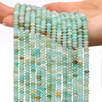 2 Strands (300PCs) Natural Amazonite Rondelle Beads, 2 * 4mm Gemstone Loose Spacer Abacus Disk Beads for DIY Bracelet Necklace Earrings Jewelry Making, Craft Supplies Beading Kit - color: Amazonite, size: 2*4MM