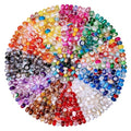 ZHIYUXI 12Styles Large Hole Beads for Jewelry Making European Big Hole Lampwork Spacer Rhinestone Bead for DIY Necklace Bracelet - color: A-12Styles