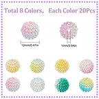 SUNNYCLUE 160pcs Bubblegum Acrylic Beads - 12mm Berry Gradient Color Imitation Pearl Round Beaded Garland Loose Spacer Beads for Jewelry Making Bracelet Keychains DIY Crafts - color: 160Pcs 12mm Acrylic Beads
