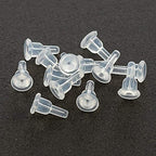 Clear Silicone Earring Backs - 150 Pcs / 75 Pairs Hypoallergenic Secure Push-Back Earring Stoppers for Stud Earrings, 10x6mm Full-Cover Studs Dust-Proof… - color: Silicon Full Style