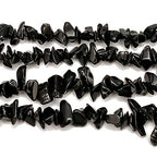 PLTbeads 5-8mm Natral Healing Gemstone Waist Bracelets Necklace Kit Irregular Stone DIY Crafts Design Jewelry Making 1 Strand per Bag Approxi 34 inch (Black Obsidian Chips) - color: Black Obsidian Chips