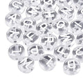 BEEFLYING 1480Pcs 7MM Transparent Acrylic Alphabet Beads Flat Round Disc A-Z White Letter Spacer Beads for DIY Friendship Boho Bracelet Hawaii Summer Holiday Surfing Jewelry Making (Clear Color) - color: White