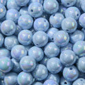 16mm Acrylic Bead 100pcs AB Creamy Blue Color Acrylic Bead Chunk Bubblegum Beads for DIY Crafting Necklace Bracelet Jewelry Making Keychain (Cream Blue) - color: cream blue