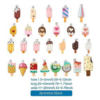 Craftdady Resin Plastic Miniature Food Snack Pendants Charms Ice Drink Juice Pendants Cute Bottle Fruit Keychain Charms Hang Ornament for DIY Craft Earring Bracelet Necklace Jewelry Making - color: Mixed Color Ice Lolly (26 Styles)