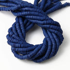3600 pcs Royal Blue Clay Beads for Bracelets Making, 10 Strands Flat Round Polymer Clay Disc 6mm Spacer Heishi Beads for Jewelry Making Earring Necklace - color: Navy Blue