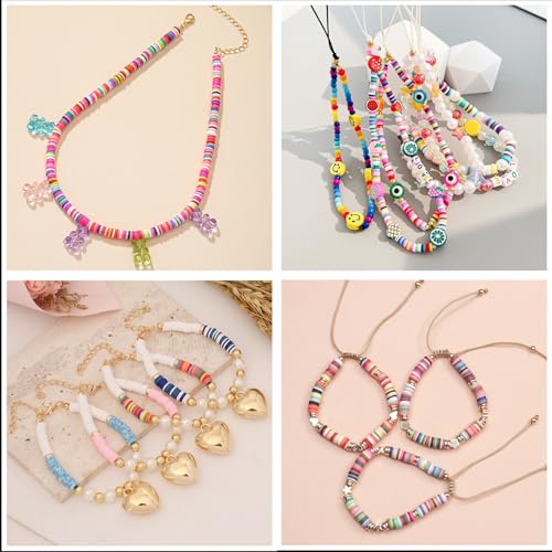 Light Pink Polymer Clay Beads, 6mm Heishi Bead for Jewelry Bracelets Necklace Making 1000PCS - color: Blush