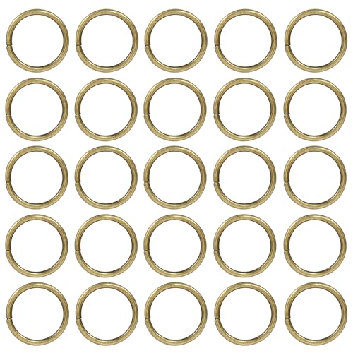 Litoexpe 20mm Open Jump Rings 150 Pcs with a Box, 2mm Thickness Rings Connectors for Necklace Bracelet Jewelry Making (Bronze) - color: Bronze