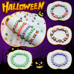Looconi 200pcs Halloween Clay Beads for Jewelry Making DIY Crafts Bracelet