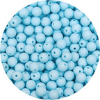 BONNY BOXX 1000PCs 6MM Matte Light Blue Acrylic Round Beads, Frosted Plastic Resin Bubblegum Balls Chunky Gumball Beads for Necklace and Bracelet Making, Crafting Supplies - color: Matte Light Blue, size: 6MM