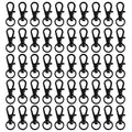 50 pcs Swivel Clasps Lanyard Snap Hook,cnomg Metal Swivel Lanyard Snap Hook Lobster Claw Clasp (Black) - color: Black, size: 1.2 inches