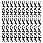 50 pcs Swivel Clasps Lanyard Snap Hook,cnomg Metal Swivel Lanyard Snap Hook Lobster Claw Clasp (Black) - color: Black, size: 1.2 inches