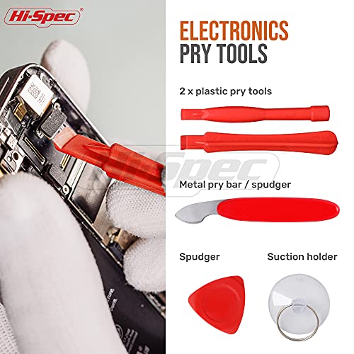 Hi-Spec 56pc Electronics Repair & Opening Tool Kit Set for Laptops, Devices, Computers, PC Building & Gaming Accessories. Precision Small Screwdrivers with Pry Tools - size: 56pcs