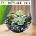 Amazing Gemstone Prehnite Crystal Tumbled Stones Polished Rocks - Natural Gem Stones for Healing - DIY Crystals for Protection (1 Piece) - color: Prehnite
