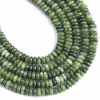 150PCS 2x4mm Natural Chinese Green Jade Rondelle Beads Abacus Disk Stone Beads Round Loose Spacer Gemstone Beads for DIY Bracelet Necklace Jewelry Making - color: Chinese Green Jade, size: 2x4mm Abacus Disk