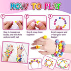 FUNZBO 850pcs Pop Beads - Jewelry Making Kit for 3 4 5 6 7 8 Year Old Little Girls, Arts and Crafts Toys for Kids, Necklace Bracelet Ring Hairband Creativity Snap Set, Birthday Gifts for Kids - size: X-Large