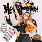 Looconi 200pcs Halloween Clay Beads for Jewelry Making DIY Crafts Bracelet