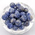 AD Beads Natural Matte Frosted Gemstone Round Spacer Loose Beads 4mm 6mm 8mm 10mm 12mm (8mm, Matte Blue Spot Jasper) - color: Matte Blue Spot Jasper, size: 8mm