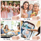 Taiyin Travel Jewelry Case, Bridesmaid Gifts Mini Jewelry Organizer, PU Leather Portable Earring Box for Women Girls - color: Pink