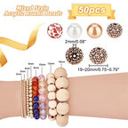 PH PandaHall 50pcs 20mm Acrylic Bubblegum Beads Chunk Pen Beads Brown Focal Beads Large Loose Beads for Pen Wedding Christmas Garland Jewelry Bracelet Necklace Pen Bag Chain Making - color: Brown