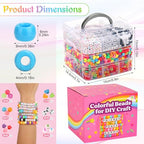 shynek 3800 Pony Beads: Bulk for Bracelets, Hair Braids & Craft - Colorful Plastic, Kandi, Star & Letter Beads for Jewelry Making - color: Pony Beads Kit