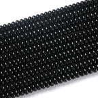 76pcs 5x8mm Natural Stone Black Agate Rondelle Spacer Loose Beads Abacus Disk Stone Round Loose Gemstone Beads for Jewelry Making DIY Bracelet Necklace - color: Black agate Stone, size: 5x8mm Abacus Disk