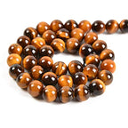 45pcs 8mm Natural Yellow Tiger's Eye Gemstone Round Spacer Loose Stone Beads for Jewelry Making 15.5" 1 Strand (Yellow Tiger's Eye, 8mm 45Beads) - color: Yellow Tiger's Eye, size: 8mm 45Beads