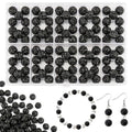 100Pcs 10mm Black Rhinestone Beads for Jewelry Making, Shiny Round Disco Ball Sparkly Beads Bulk with 10-Grid Storage Box for DIY Baseball Necklaces Shamballa Bracelets - color: Black