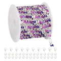YOUBEIYEE 6.6 Feet Colorful Enamel Chain for Jewelry Making Silver Plated Brass Chains Bulk Women Necklace Bracelet DIY Jewelry Making Chain - color: Purple Mixed