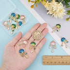 SUNNYCLUE 1 Box 12Pcs Sea Shell Charms Enamel Seashell Charm Summer Ocean Chandelier Linking Charm Starfish Conch Metal Charms for Jewelry Making Charm Earring Necklace Bracelet Supplies Adult Women - color: Ocean Enamel Chandelier Charms