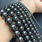 45pcs Black Hematite Beads，8mm Healing Power Natural Stone Round Loose Beads for Jewelry Making Earring Necklace DIY Crafts - color: Black Hematite, size: 8mm 45beads