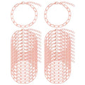 20pcs Chain Bracelets Kit Alloy Link with Lobster Clasps for Christmas DIY Women Jewelry Findings Bracelet Making (Rose Gold) - color: Rose Gold