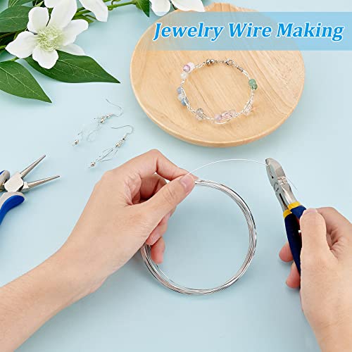 BENECREAT 23 Gauge 16 Feet Silver Square Copper Wire, Bendable Metal Craft Wire for Necklace Bracelet Making and Handmade Project - color: Silver, size: 23 Gauge