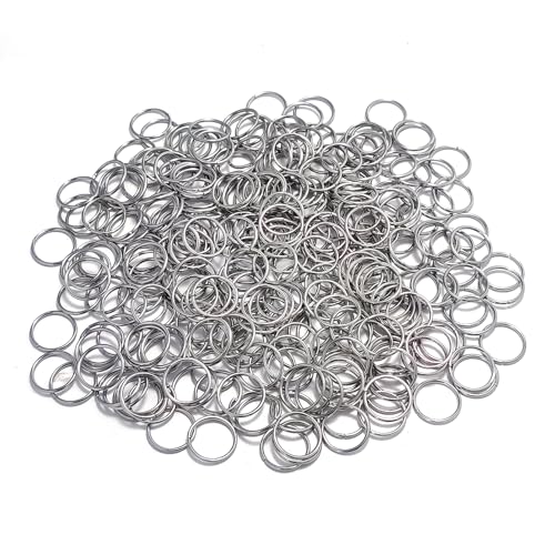 1000Pcs 10mm Stainless Steel Jump Rings 18 Gauge Metal O Rings Close but Unsoldered Single Loop Connector Rings for Jewelry Necklaces Bracelet Earrings Keychain DIY Making - color: dark silver, size: 10mm