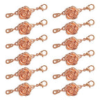 uxcell 12Pcs Jewelry Clasps, Rose Clasps Locking Closures with Lobster Clasps for Bracelet Necklace Jewelry Making, Rose Gold - color: Rose Gold