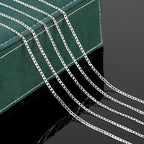 UMAOKANG 16.4 Feet Silver Cuban Chains for Jewelry Making Silver Plated Brass Necklace Chain on Spool with Jump Rings and Lobster Clasps - color: Silver Cuban