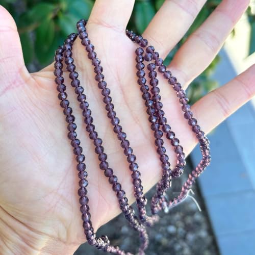 500pcs Czech Faceted Rondelle Crystal Glass Loose Beads 4mm Small Tiny Spacer Bulk Amethyst Purple for DIY Craft Jewelry Making CCR427 - color: Amethyst, size: 4mm (0.16") - 500pcs