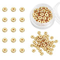 BEADIA 14K Gold Plated Roudelle Spacer Beads 5x2mm 50pcs for Jewelry Making Findings Non Tarnish - color: 14K Gold, size: 5x2mm Roudelle