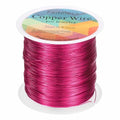 HARFINGTON Wire 328ft Length 26 Gauge Copper Craft Jewelry Wrapping Wire Tarnish Resistant Beading for Jewelry Making Supplies Crafting, Rose Red - color: Rose Red