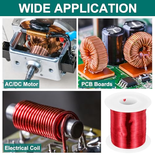 MECCANIXITY 40 AWG Magnet Wire, 40 Gauge Enameled Copper Wire, 1 Lb Magnetic Coil Wire for Transformer, Motor, Electric, 155C(311F) - size: 40 AWG