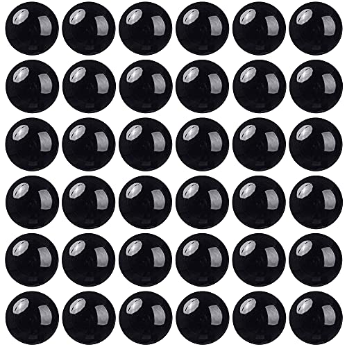 100Pcs Natural Stone Beads 6mm Black Oynx Round Gemstone Loose Beads with Elastic Bracelet String for Bracelets Necklace Jewelry Making - color: Black Oynx, size: 6mm