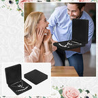 Yinkin 6 Pcs Velvet Jewelry Set Box Jewelry Display Case Earring Ring Bracelet Necklace Gift Box Pearl Necklace Storage Case for Mother's Day Wedding Travel Anniversary(Black) - color: Black