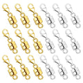 OHINGLT Magnetic Necklace Clasp Extra Strong, Gold and Silver Plated Magnet Jewelry Clasps Converters, Bracelet Extender for Women Seniors - color: 18Pcs | 9Gold & 9Silver