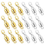 OHINGLT Magnetic Necklace Clasp Extra Strong, Gold and Silver Plated Magnet Jewelry Clasps Converters, Bracelet Extender for Women Seniors - color: 18Pcs | 9Gold & 9Silver