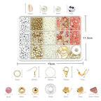 Basigeese Jewelry Making Supplies Kit Natural Stone Beads for Irregular Gemstone Beading with for DIY Craft Bracelet Necklace Earrings for Adults (Volcano Cherry Quartz) - color: Volcano Cheey Quartz