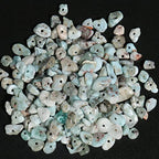 30in Larimar Natural Chip Stone Beads 5-8mm About 230pcs, Irregular Drilled Light Blue Green Bead for Bracelets Jewelry Making Supplies for Adults, DIY Crafts. - color: Larimar