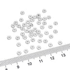 BEADIA Silver Plated Roudelle Spacer Beads 4x1.8mm 50pcs for Jewelry Making Findings Non Tarnish - color: Silver, size: 4x1.8mm Roudelle