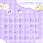 Looconi 1400pcs Purple Letter Beads 7x4mm and Heart Star Alphabet Beads for Jewelry Making - color: Purple