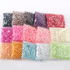4500pcs 5mm Half Round Pearl Beads Mixed 15 Colors Cabochon Flatback Gem DIY Scrapbooking Shoes Phone Nail Art Making Crafts Material - size: 5mm 4500pcs