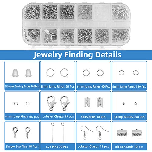 Mluchee Jewelry Wire Wrapping Jewelry Making Supplies Tools Kit - Including Findings Tools, Wire Wrapping Kit, Jewelry Pliers for Repair, Wire Wrap and Beading